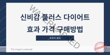 신비감 플러스 다이어트 효과 가격 구매방법